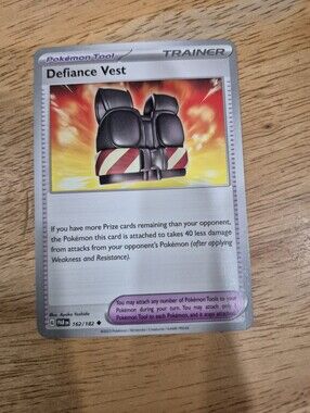 QTY 2 Pokémon Trainer Card Defiance Vest Pokémon Tool